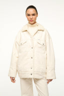 Image STAUD + WRANGLER REVERSIBLE BIGGEST JEAN JACKET | CREAM 2 of 8