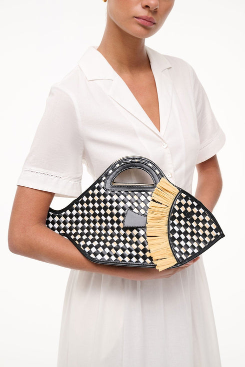 Go to CLEO FISH BASKET BAG BLACK NATURAL view 2