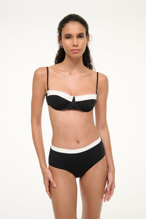 Go to JO BALCONETTE BIKINI TOP BLACK WHITE view 1