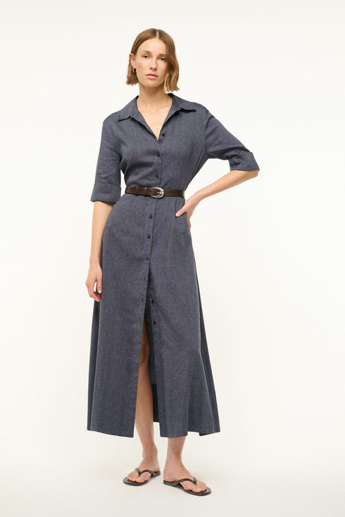 Go to JOAN LINEN DRESS CHAMBRAY view 1
