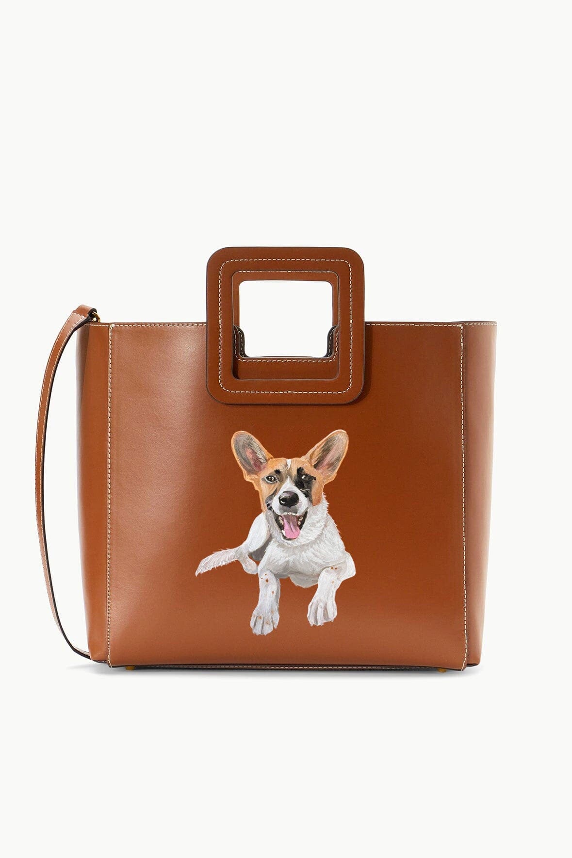 Image CUSTOM SHIRLEY LEATHER BAG | TAN 1 of 6 and Clicking this image will trigger a zoom pop-up