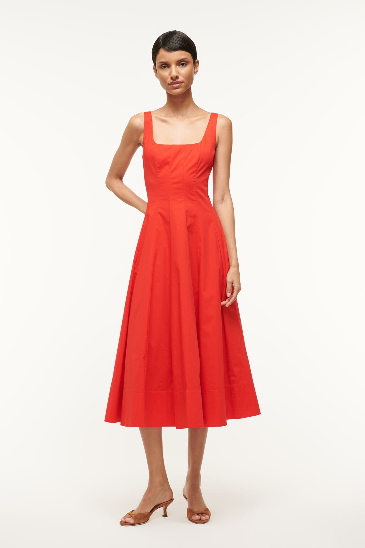 Image WELLS DRESS | RED ROSE 1 of 4 and Clicking this image will trigger a zoom pop-up