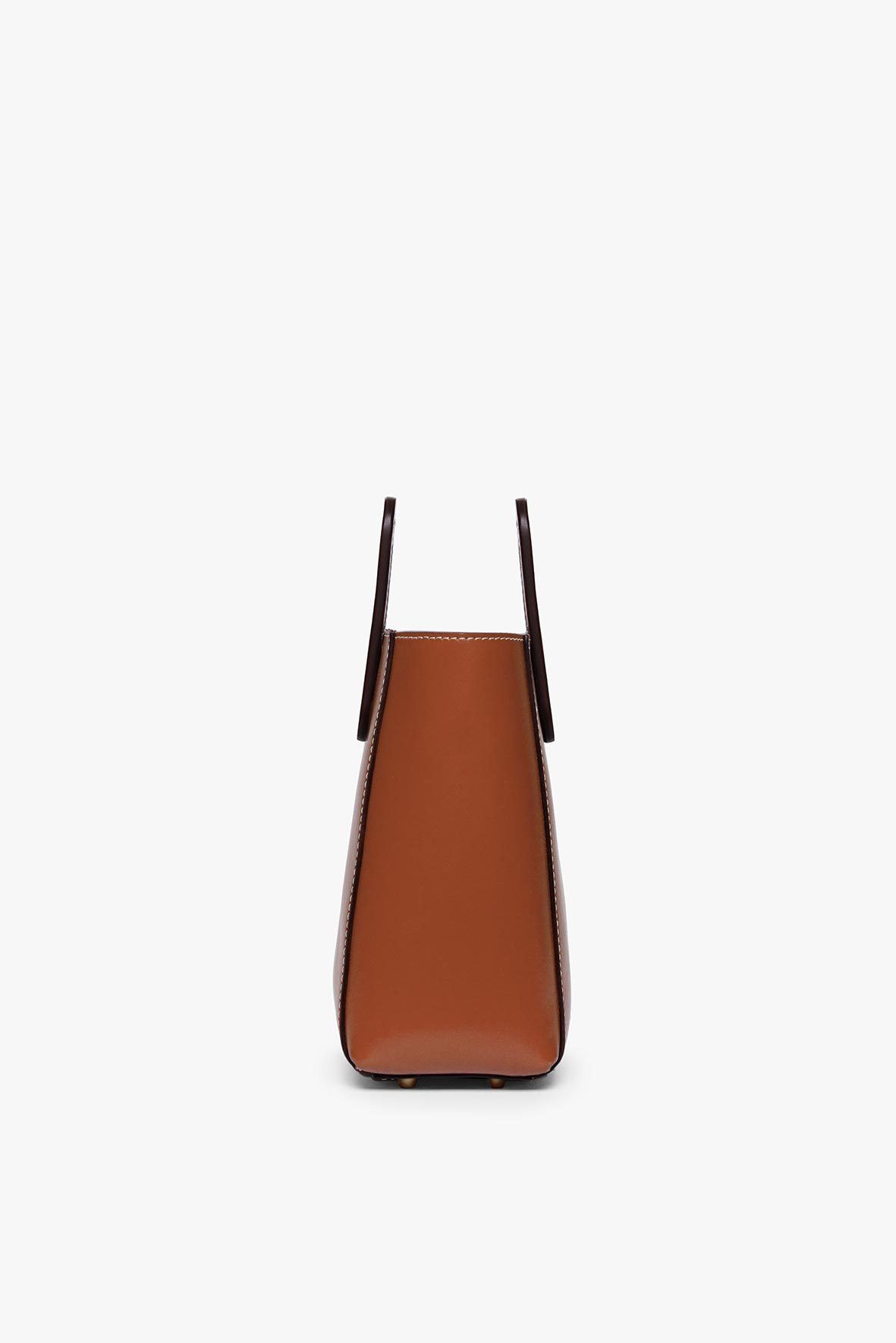 Image MINI SHIRLEY LEATHER BAG | SADDLE 8 of 9 and Clicking this image will trigger a zoom pop-up